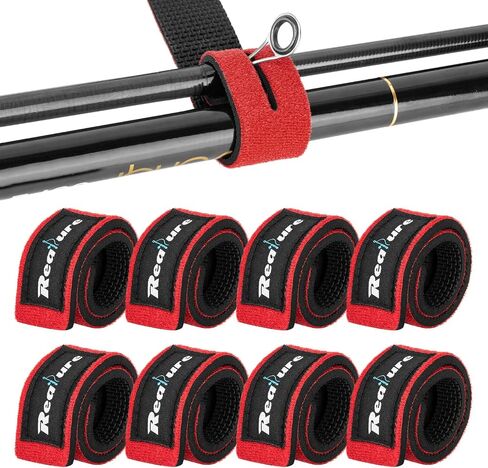 8 Pcs Fishing Rod Straps Adjustable Neoprene Ties Elastic Fishing Rod Tackle Belt Ties Casting Rod Straps for Fixed Casting Rods & Spinning Rods & Fly Rods Wrap Protectors in Kuwait