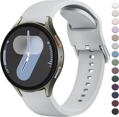 AK for Samsung Galaxy Watch 7 Band 40mm 44mm / Galaxy Watch FE Bands 40mm, 20mm Soft Silicone No Gap Sport Band Adjustable Replacement Strap for Galaxy Watch 7 Band Women Men in Kuwait