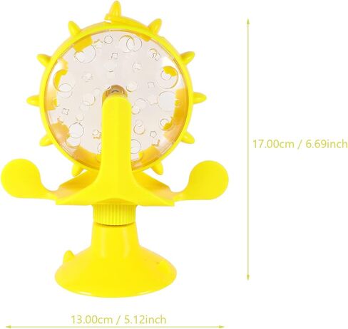 Cat Windmill Toy Turnable: Dog Treat Feeder Cat Windmill Feeder Interactive Cat Whirling Toy Pet Slow Food Toy Pet Food Leakage Toy in Saudi Arabia