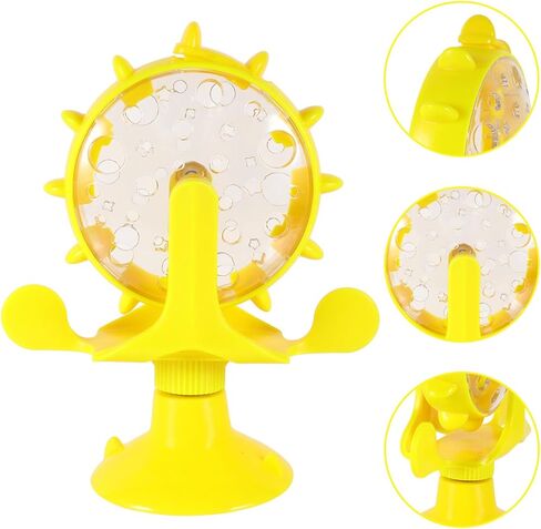 Cat Windmill Toy Turnable: Dog Treat Feeder Cat Windmill Feeder Interactive Cat Whirling Toy Pet Slow Food Toy Pet Food Leakage Toy in Saudi Arabia