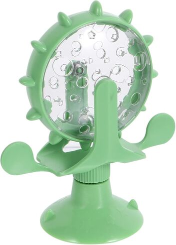 Cat Windmill Toy Turnable: Dog Treat Feeder Cat Windmill Feeder Interactive Cat Whirling Toy Pet Slow Food Toy Pet Food Leakage Toy in Saudi Arabia