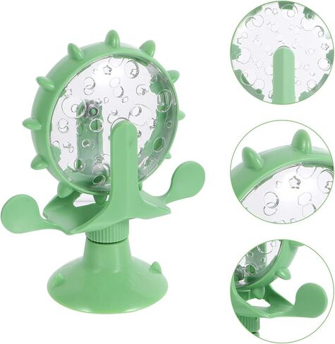 Cat Windmill Toy Turnable: Dog Treat Feeder Cat Windmill Feeder Interactive Cat Whirling Toy Pet Slow Food Toy Pet Food Leakage Toy in Saudi Arabia