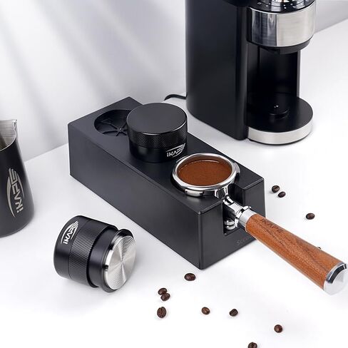 Tamping Station Black Espresso Tamper Station Plastic Portafilter Holder Tamper Holder Station for 51/54/58mm Portafilters, Tamper and Distributor in Saudi Arabia