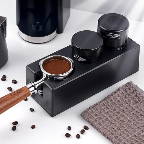 Tamping Station Black Espresso Tamper Station Plastic Portafilter Holder Tamper Holder Station for 51/54/58mm Portafilters, Tamper and Distributor in Saudi Arabia