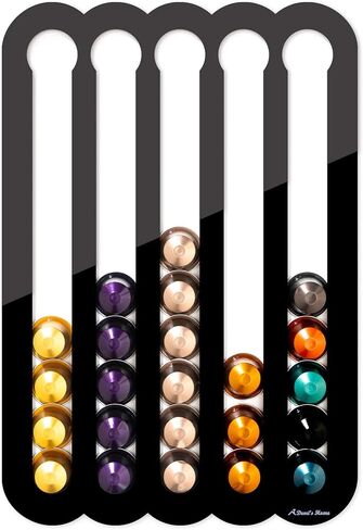 Demi's Home Magnetic Coffee Pod Holder for Nespresso Original Capsules - Suitable to be Mounted on the Fridge (Black) in Kuwait