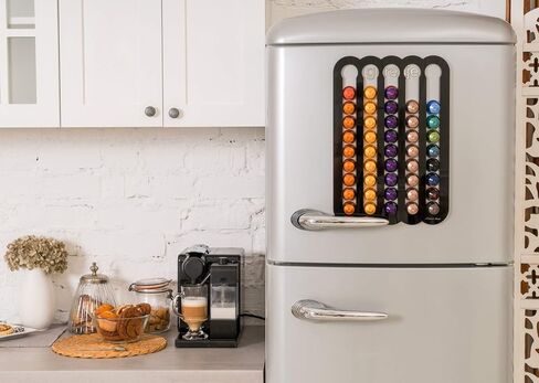 Demi's Home Magnetic Coffee Pod Holder for Nespresso Original Capsules - Suitable to be Mounted on the Fridge (Black) in Kuwait
