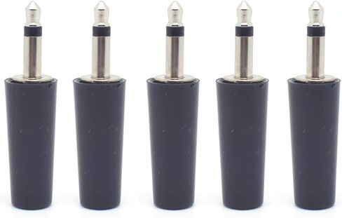 5PCS 3.5mm Mono Plug Male 2 Pole Jack Replacement Plug Repair,3.5mm Solder Type DIY Audio Cable Male Connector in Saudi Arabia
