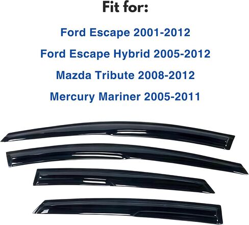 Window Visor Compatible with Kia Soul 2009-2013, Rain Guard Tape-On Extra Durable Sun Wind Air Side Vent Window Deflector, 2009 2010 2011 2012 2013 in Saudi Arabia
