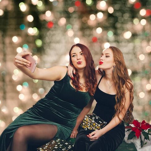 Avezano Christmas Bokeh Halos Photography Backdrop for Children Kids Portrait Phootshoot Glitters Light Bokeh Merry Xmas Party Decorations Background for Photo Studio Props (6x8ft) in Kuwait