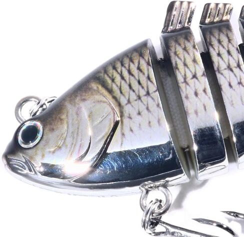 5 PCS Multi Jointed Fishing Lures for Bass,Topwater Fishing Lure Kit,Multi Jointed Swimbaits,Realistic Slow Sinking Swimming Bass Lures for Freshwater and Seawater Fishing Accessories in Saudi Arabia