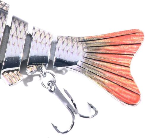 5 PCS Multi Jointed Fishing Lures for Bass,Topwater Fishing Lure Kit,Multi Jointed Swimbaits,Realistic Slow Sinking Swimming Bass Lures for Freshwater and Seawater Fishing Accessories in Saudi Arabia
