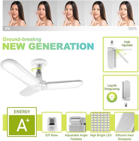 LimoStudio (LED Super Bright) 45W Next Gen. Foldable LED Bulb, 7600 Lumen, 6500K, 20 x 28 in Softbox, Upgraded 11 ft. Cable Light Socket, Photo Studio Lighting Kit, AGG3433 in Saudi Arabia
