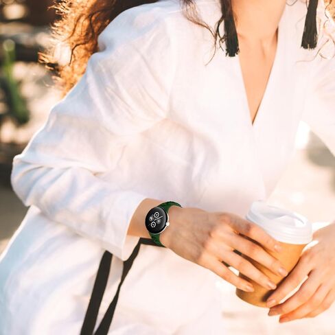 حزام نحيف منقوش بالزهور متوافق مع ساعة Google Pixel 3 مقاس 41 ملم/ساعة Google Pixel 2/ساعة Google Pixel، حزام رياضي رفيع وضيق وناعم من السيليكون على شكل زهرة منقوشة بشكل لطيف للنساء in Kuwait