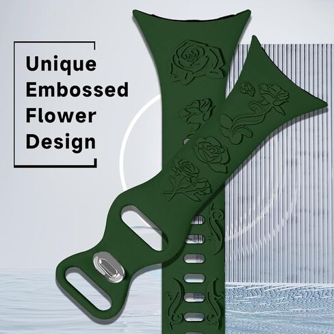 حزام نحيف منقوش بالزهور متوافق مع ساعة Google Pixel 3 مقاس 41 ملم/ساعة Google Pixel 2/ساعة Google Pixel، حزام رياضي رفيع وضيق وناعم من السيليكون على شكل زهرة منقوشة بشكل لطيف للنساء in Kuwait