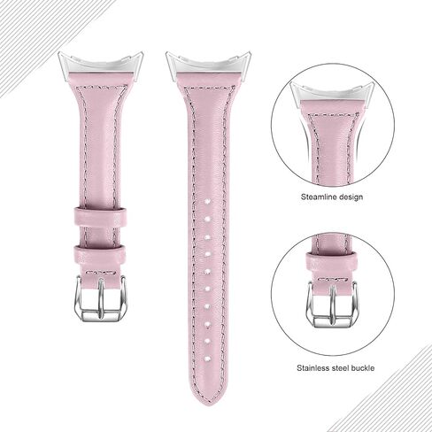 Leather Band Compatible for Google Pixel Watch Band Replacement Strap Breathable Bracelet Band for Google Pixel Watch Accessories in Kuwait