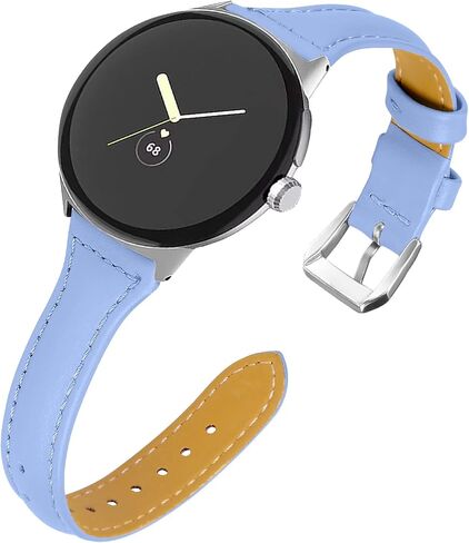 Leather Band Compatible for Google Pixel Watch Band Replacement Strap Breathable Bracelet Band for Google Pixel Watch Accessories in Kuwait