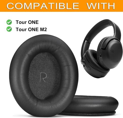 استبدال وسائد الأذن متوافقة مع سماعات JBL Tour ONE/Tour ONE M2 اللاسلكية فوق الأذن المانعة للضوضاء، رغوة عزل الضوضاء المريحة المصنوعة من جلد البروتين الناعم in Saudi Arabia