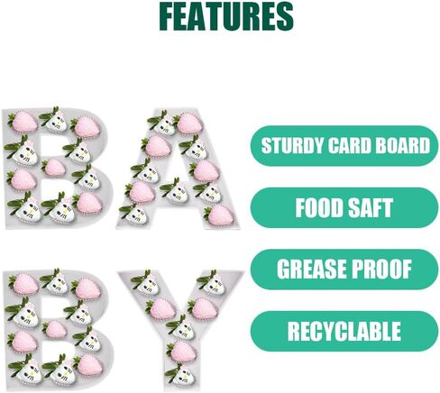 9 بوصة حرف طفل قابل للتعبئة لحفلة استحمام الطفل لوحة تشاركوتيري حلوة للطعام من الورق المقوى صينية تقديم (أزرق) in Kuwait