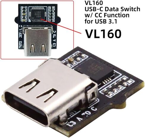 xiwai USB C Type-C Female Socket DIY OEM Connector with VL160 Chipset Replace for USB3.0 Type-A Female DIP Type DC 5V Power PCI-e Card Motherboard Laptop in Saudi Arabia