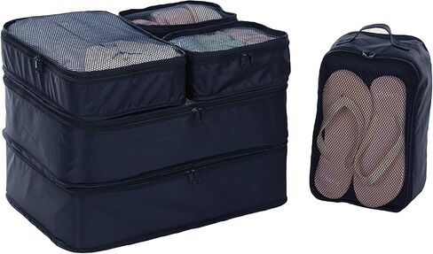 JJ POWER Travel Packing Cubes, Luggage Organizers with Shoe Bag in Kuwait