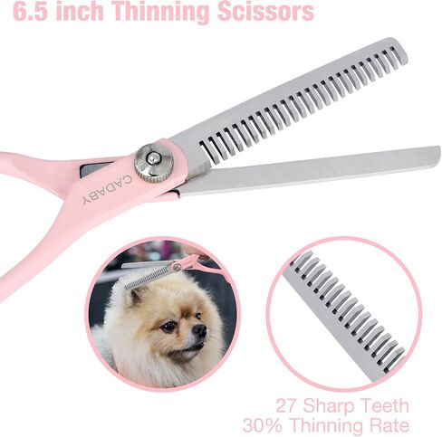Dog Grooming Scissors Kit, 3 in 1 Dog Grooming Scissors with Safety Tips, Professional Stainless Steel Dog Scissors for Grooming, Pet Grooming Shears for Dog, Cat in Saudi Arabia