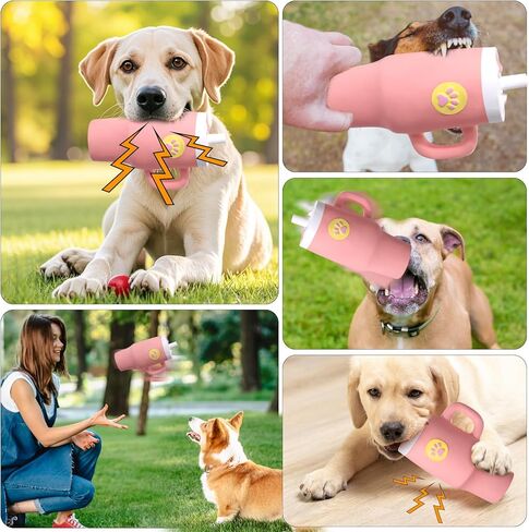 Juome المطاط صار الكلب اللعب بهلوان كأس - لعبة عيد ميلاد الكلب قوية دائمة للمضغ العدوانية، مضحك اللاتكس صار ألعاب الكلب التفاعلية للكلاب الصغيرة / المتوسطة / الكبيرة، عيد الهالوين / عيد الميلاد لعب الكلب in Kuwait