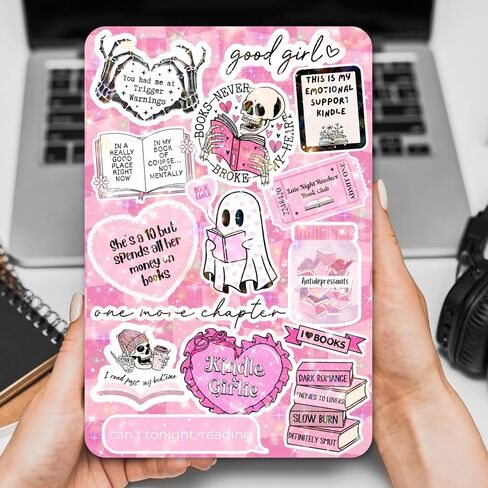 Clear Back Cover Insert for Kindle Paperwhite 11th Generation 6.8" | Bookish Cardstock Insert for E Reader | Paper Insert | Booktok Stickers Case Insert | Smut Spicy Bookworm Gifts (Black Checkered) in Saudi Arabia