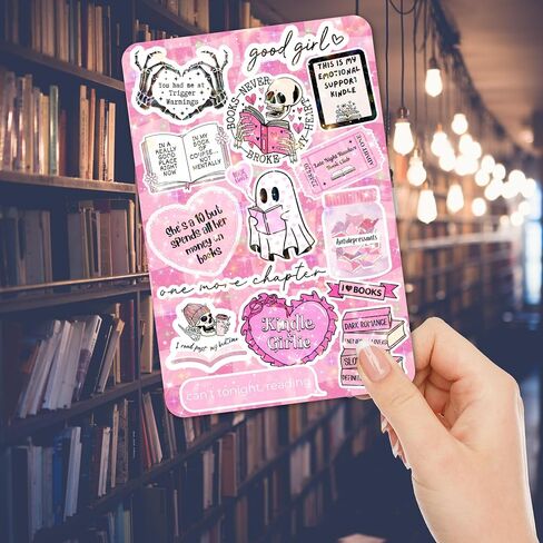 Clear Back Cover Insert for Kindle Paperwhite 11th Generation 6.8" | Bookish Cardstock Insert for E Reader | Paper Insert | Booktok Stickers Case Insert | Smut Spicy Bookworm Gifts (Black Checkered) in Saudi Arabia