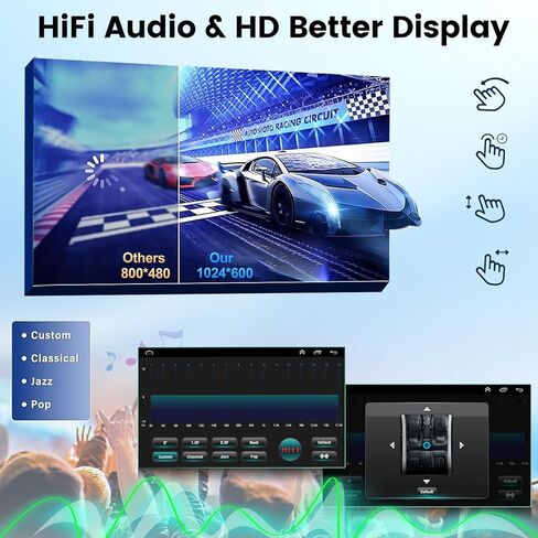 EKAT Car Radio for Dodge RAM 1500 2500 3500 2013-2018 (Only for Manual A/C), [2G+64G] Android 13 Touch Screen Stereo, Carplay/Android Auto/HiFi Audio/SWC/Bluetooth/WiFi Hotspot in Saudi Arabia