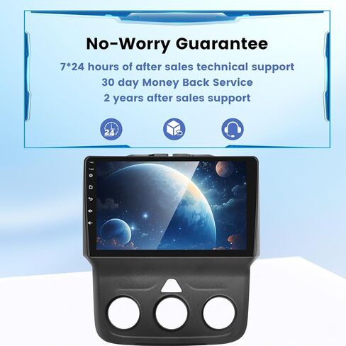 EKAT Car Radio for Dodge RAM 1500 2500 3500 2013-2018 (Only for Manual A/C), [2G+64G] Android 13 Touch Screen Stereo, Carplay/Android Auto/HiFi Audio/SWC/Bluetooth/WiFi Hotspot in Saudi Arabia