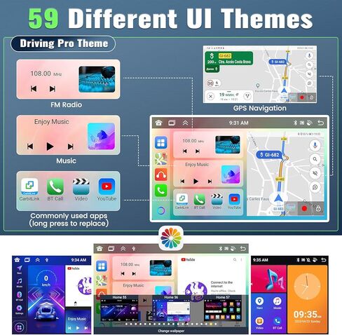 [8 Core 4G+64G] ستيريو سيارة Android 13 لسيارة Mazda 5 2007-2012 مع Apple Carplay Android Auto، شاشة لمس 9 بوصات راديو سيارة Mazda 5 مع WiF/GPS، بلوتوث، راديو FM/RDS، كاميرا احتياطية SWC+AHD in Saudi Arabia