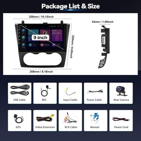 1+32G Android 13 Car Stereo for Nissan Altima Teana 2008-2012 with Carplay Android Auto Mirror Link 9 inch Touchscreen FM RDS HiFi Bluetooth WiFi GPS+Camera & MIC in Saudi Arabia