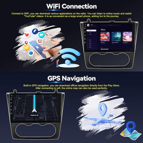 1+32G Android 13 Car Stereo for Nissan Altima Teana 2008-2012 with Carplay Android Auto Mirror Link 9 inch Touchscreen FM RDS HiFi Bluetooth WiFi GPS+Camera & MIC in Saudi Arabia