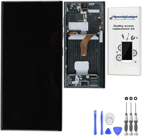 [Phantom Black Frame] for Samsung Galaxy S22 Ultra 6.8" Inch AMOLED Display Touch Screen Digitizer Replacement LCD in Saudi Arabia