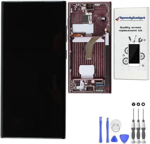 [Phantom Black Frame] for Samsung Galaxy S22 Ultra 6.8" Inch AMOLED Display Touch Screen Digitizer Replacement LCD in Saudi Arabia