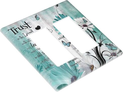 Farm Teal Daisy Floral Bible Verse Inspirational Motivational 1 Gang Single Toggle Light Switch Covers Decorative Wall Plate Switchplate Electrical Faceplate for Livingroom Office Bathroom Decor in Kuwait