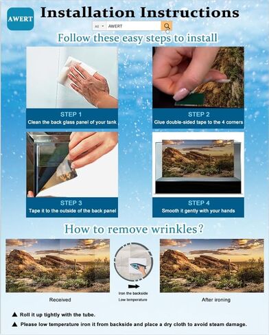 AWERT 36x18 inches Stone Aquarium Background Aquatic Plant River Bed & Lake Fish Tank Background Seaweed Aquarium Background Vinyl Background in Saudi Arabia