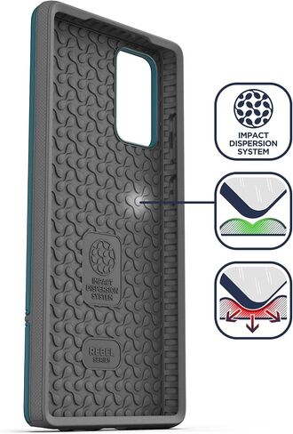 Encased Galaxy Note 20 Belt Clip Protective Holster Case (2020 Rebel Armor) Heavy Duty Rugged Full Body Cover with Holder for Samsung Note 20 (Blue) in Saudi Arabia