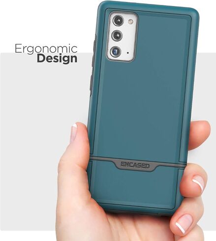 Encased Galaxy Note 20 Belt Clip Protective Holster Case (2020 Rebel Armor) Heavy Duty Rugged Full Body Cover with Holder for Samsung Note 20 (Blue) in Saudi Arabia