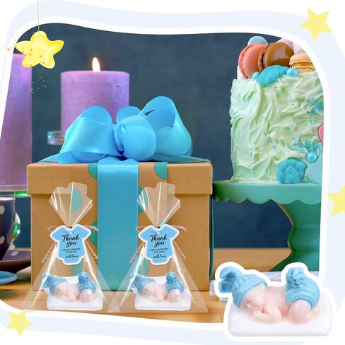 24 Packs Baby Shower Soap Favors Baby Shower Favors Handmade Sleeping Baby Gift Soap Baby Shower Scented Soap Favors with Gift Tags for Guests Girl Boy Baby Shower Favors Decor (Classic Blue) in Kuwait