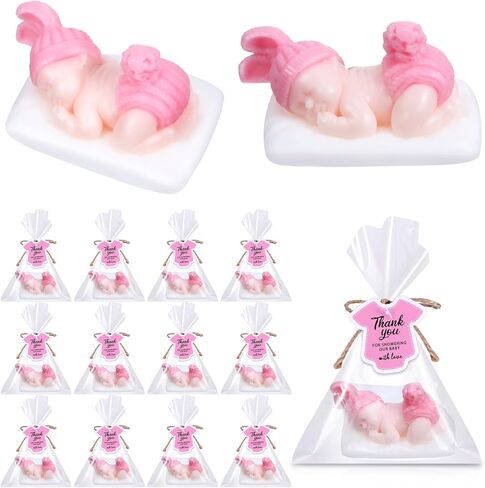 24 Packs Baby Shower Soap Favors Baby Shower Favors Handmade Sleeping Baby Gift Soap Baby Shower Scented Soap Favors with Gift Tags for Guests Girl Boy Baby Shower Favors Decor (Classic Blue) in Kuwait