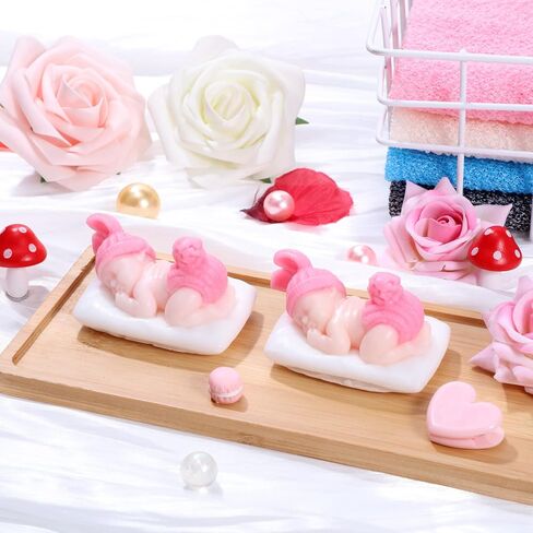24 Packs Baby Shower Soap Favors Baby Shower Favors Handmade Sleeping Baby Gift Soap Baby Shower Scented Soap Favors with Gift Tags for Guests Girl Boy Baby Shower Favors Decor (Classic Blue) in Kuwait