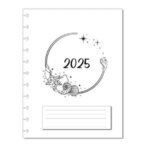 عبوات التقويم الشهرية لعام 2025 لمخططي حجم الحروف المكون من 11 قرصًا. يناسب: TUL Letter، Staples ARC Notebook، Levenger Circa، NOTIQ Letra 11-Disc (XL1)، Marta Stewart (الحد الأدنى)