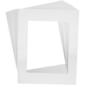 GSHLLO 10 Pcs A4 Paper Photo Frame Mats Picture Framing Mat Boards Pre Cut Picture Mattes White Photo Matboards Photography Picture Frames for Family Home in Kuwait