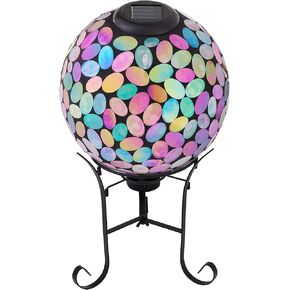 Alpine Corporation GRS122A-SLR Gazing Globe, 10" L x 10" W x 12" H with Stand: 17" H, Purple