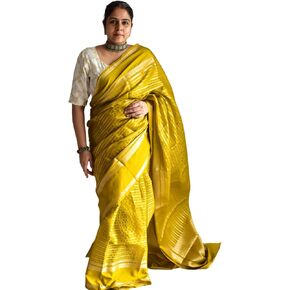 Sundarii Chanderi Silk Saree | Wedding & Festive Wear Saree for Women with Blouse piece in Kuwait