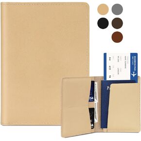 Airtag Passport Holder for Men and Women Travel, Real Leather Passport Wallet, Handmade Passport Cover Case with Airtag Slot, Travel Essentials Gifts (Crazy Horse, Brown)