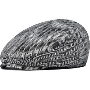 Newsboy Hats for Men Flat Cap Newsies Hat Adjustable Cadet Cabbie Cap Driving Cabbie Hunting Cap