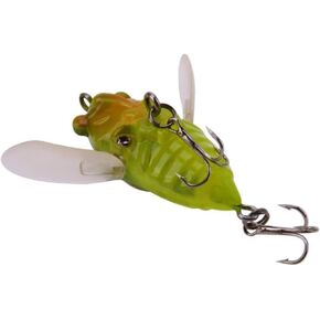 Green Popper Hard Lure Semi- Cicada Fishing Bait Black Bass Fishing Triple Hook 5cm / 6.5G Yellow Simple and Sophisticated Design Topwater Lures Lures, Baits and Attractants Hunting and Fishing