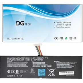 DGTECH GMS-C40 Laptop Replacement Battery for Razer Blade Pro 17 2013 2015 RZ09-0099 RZ09-00991101 RZ09-00991102 RZ09-0117 RZ09-01171E11 Series 4ICP9/38/128 961TA005F 14.8V 74Wh